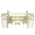 Modular sauna bench PROFESSIONAL, 3200x2090mm - 2 Modular sauna bench PROFESSIONAL, 3200x2090mm - 2