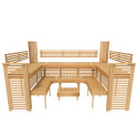 Modular sauna bench PROFESSIONAL, 3200x2090mm - 0 Modular sauna bench PROFESSIONAL, 3200x2090mm - 0