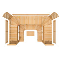Modular sauna bench PROFESSIONAL, 3200x2090mm - 1 Modular sauna bench PROFESSIONAL, 3200x2090mm - 1