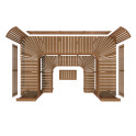Modular sauna bench PROFESSIONAL, 3200x2090mm - 5 Modular sauna bench PROFESSIONAL, 3200x2090mm - 5