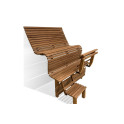 Modular sauna bench ERGONOMIC, Thermo aspen - 0