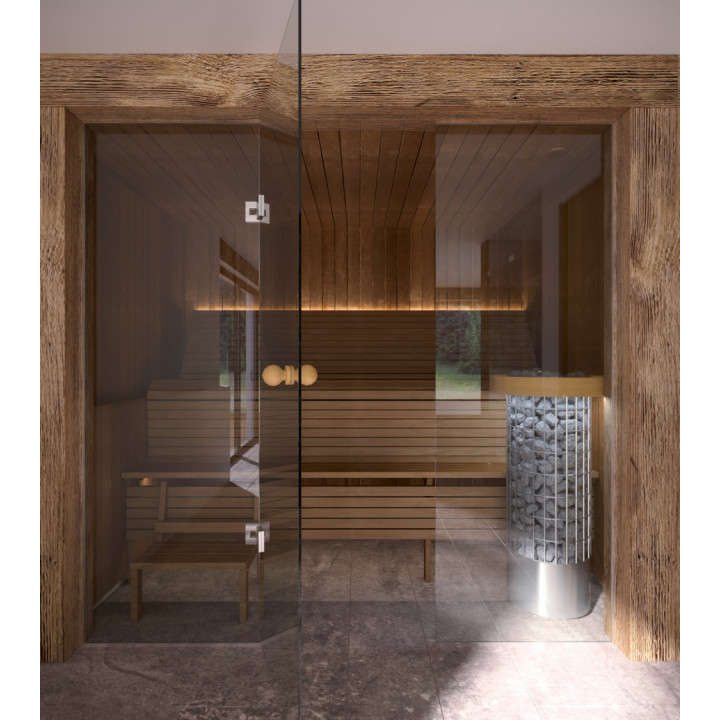 Modular sauna bench ERGONOMIC, Thermo aspen