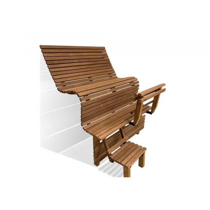 Modular sauna bench ERGONOMIC, Thermo aspen