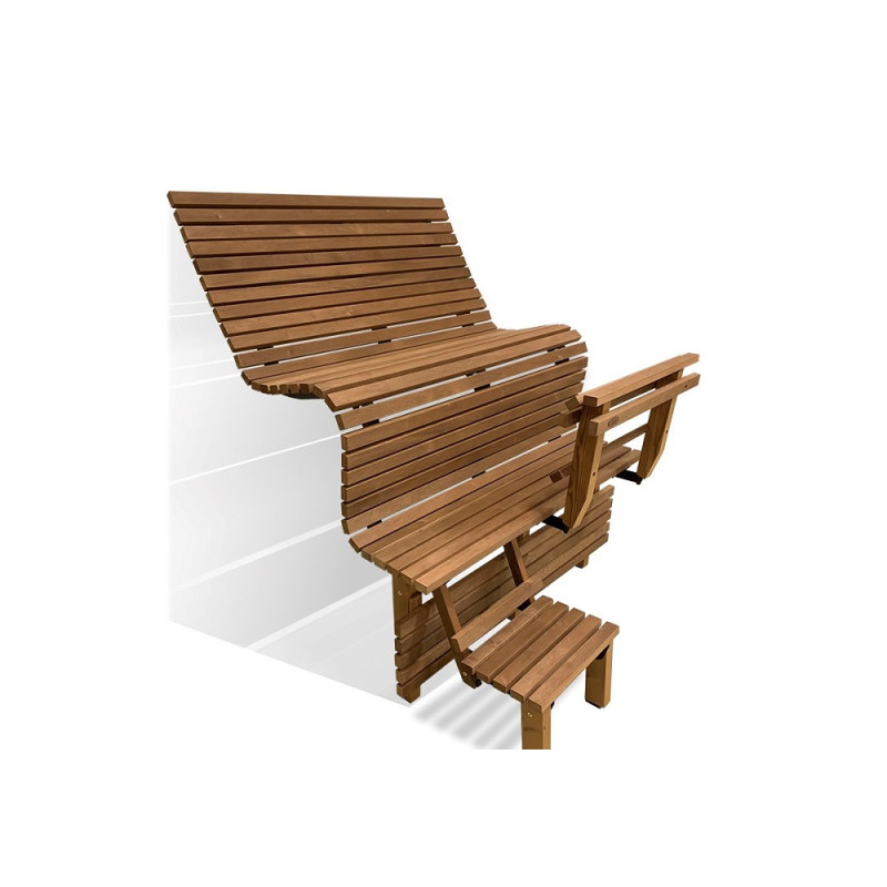 Modular sauna bench ERGONOMIC, Thermo aspen