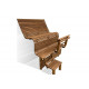 Modular sauna bench ERGONOMIC, Thermo aspen