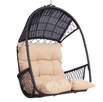 Hanging chair - TANJA, Dark brown
