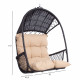 Hanging chair - TANJA, Dark brown