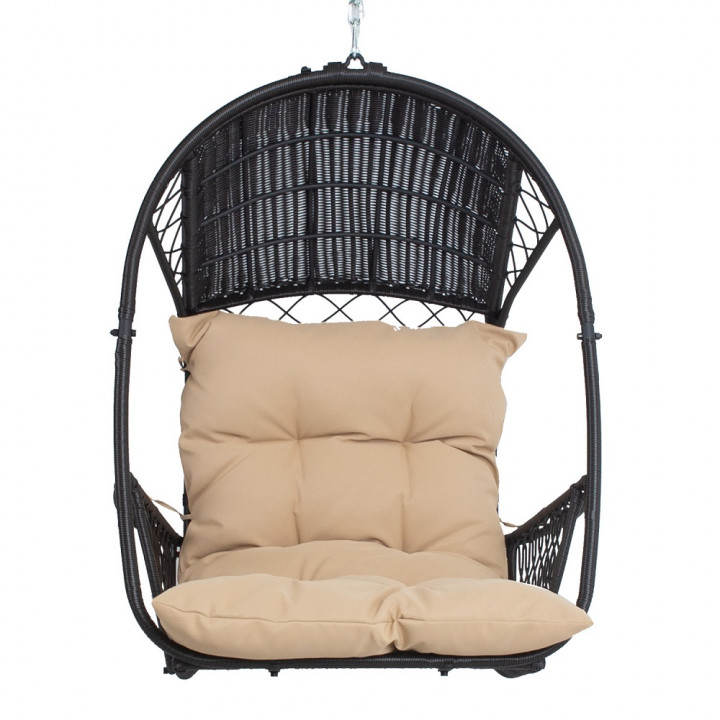 Hanging chair - TANJA, Dark brown