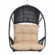 Hanging chair - TANJA, Dark brown