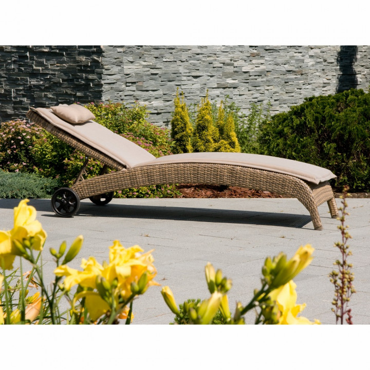 Chase-longue Wicker, Cappuccino