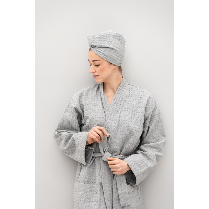 Bathrobe, L / XL, Light gray