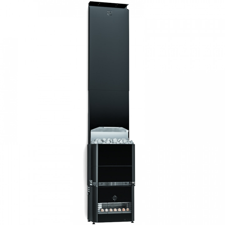 Electric sauna heater - SAUNUM Experience Black F with control panel