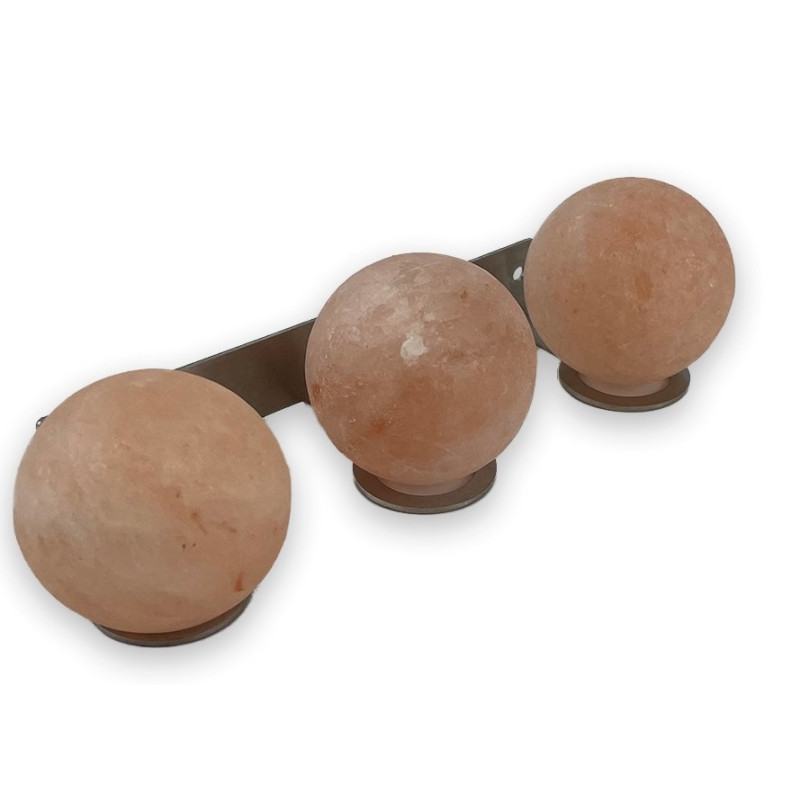 SAUFLEX Himalayan salt balls, with holder, 3 pcs