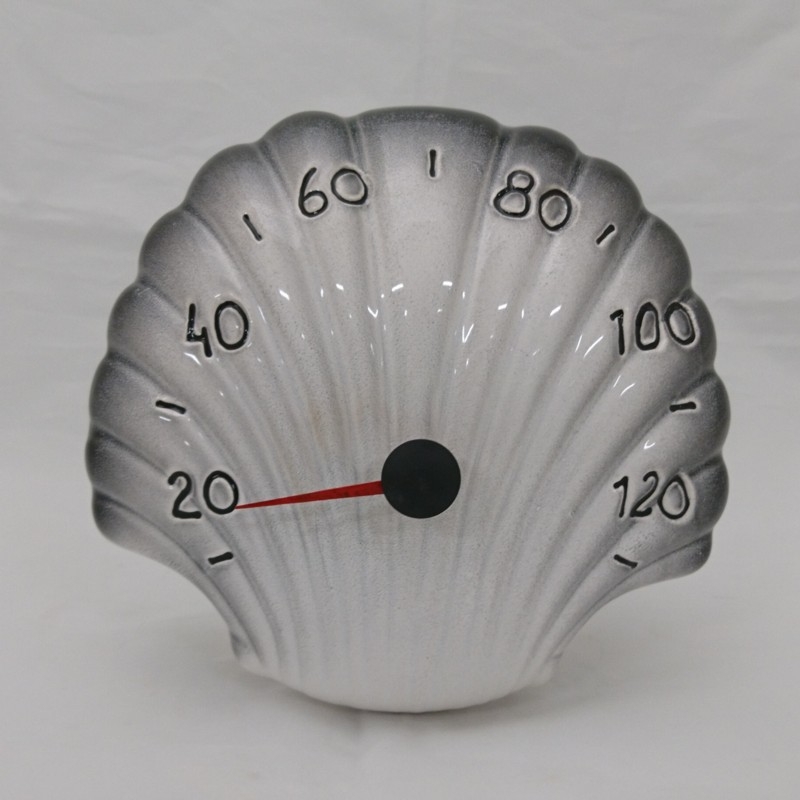 Ceramic sauna thermometer - seashell