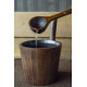 Rento Dark Bamboo Sauna Bucket with Black Insert, 5 L