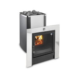 Woodburning sauna stove - KASTOR KARHU 30T, chrome  Woodburning sauna stove - KASTOR KARHU 30T, chrome