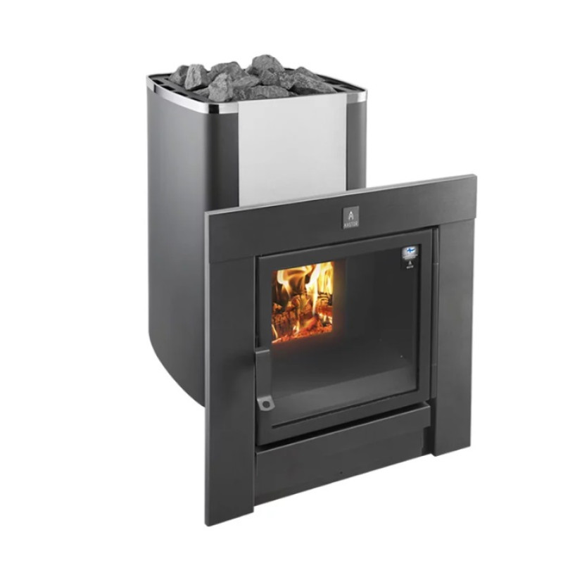 Woodburning sauna stove - KASTOR KARHU 40T, black