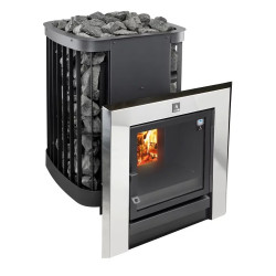 Woodburning sauna stove - KASTOR SAGA 22 T, chrome  Woodburning sauna stove - KASTOR SAGA 22 T, chrome