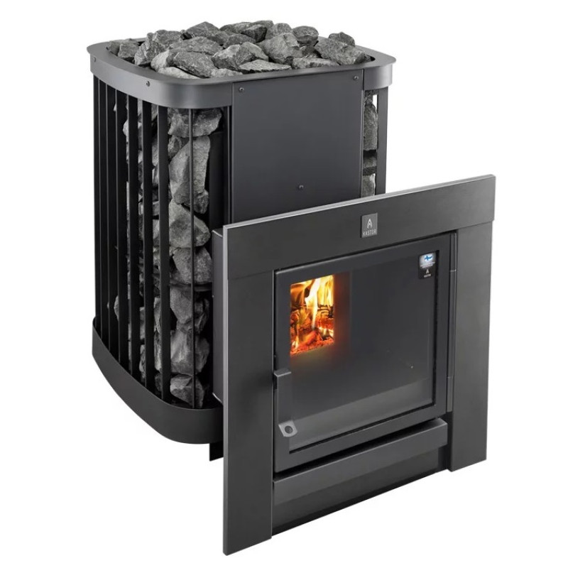 Woodburning sauna stove - KASTOR SAGA 30 T, black
