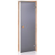 AD STANDART glass sauna doors, Matte glass, 80 x 200, Alder, Matte gray