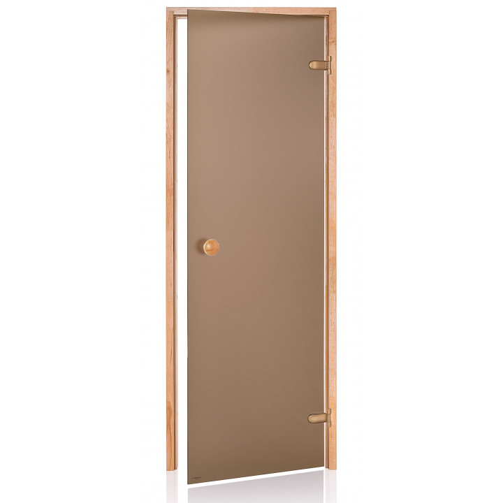 AD STANDART glass sauna doors, Matte glass, 80 x 190, Alder, Bronze Matte