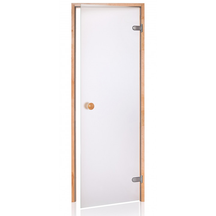AD STANDART glass sauna doors, Matte glass, 80 x 190, Alder, Matte clear