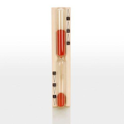 Hourglass for sauna - 15 min, red 50 x 275 x 35 mm  Hourglass for sauna - 15 min, red 50 x 275 x 35 mm