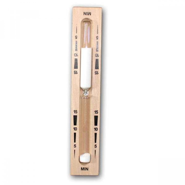 Hourglass for sauna - 15 min, white