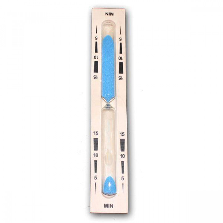 Hourglass for sauna - 15 min, blue