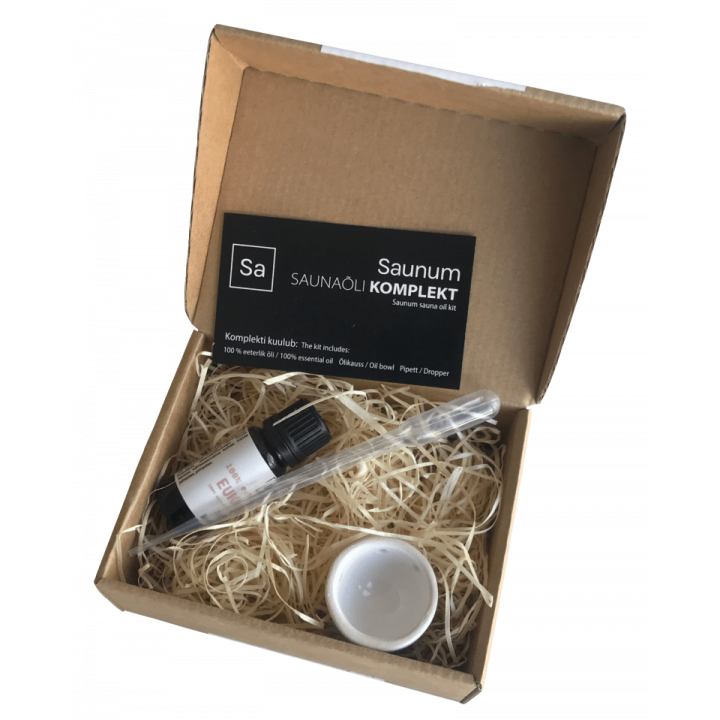 SAUNUM set with essential oil