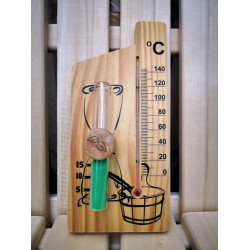 Hourglass - spirit thermometer, green  Hourglass - spirit thermometer, green