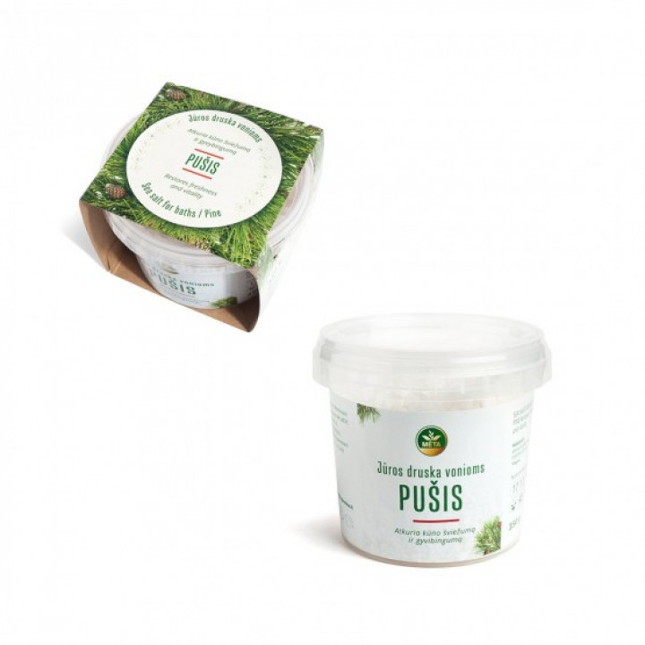 Sea salt with pine essential oil