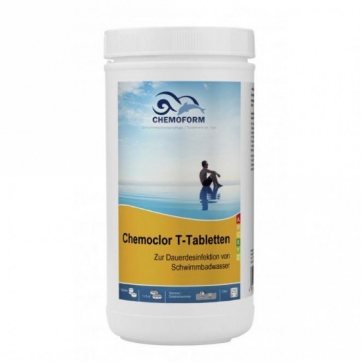 Slow dissolving chlorine CHEMOCLOR T-Tablets 20 g, 1 kg