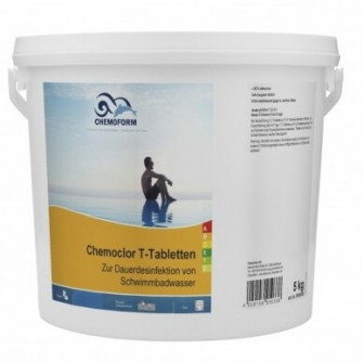 Slow dissolving chlorine CHEMOCLOR T-Tablets 20 g, 5 kg