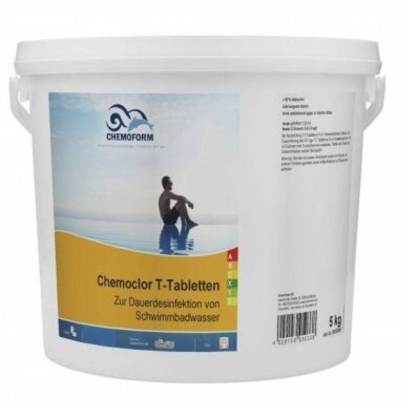Slow dissolving chlorine CHEMOCLOR T-Tablets 20 g, 5 kg Slow dissolving chlorine CHEMOCLOR T-Tablets 20 g, 5 kg