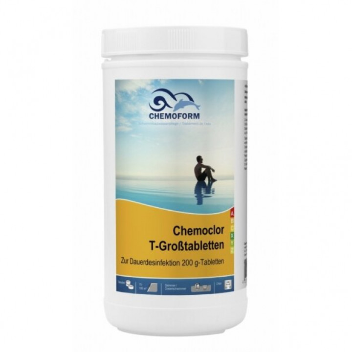 Slow dissolving chlorine CHEMOCLOR T-Tablets 200 g, 1 kg