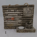 Ceramic sauna thermometer - with candle - 1