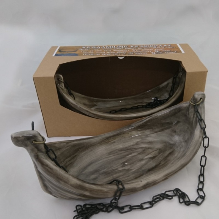 Ceramic container for scents - Viking boat