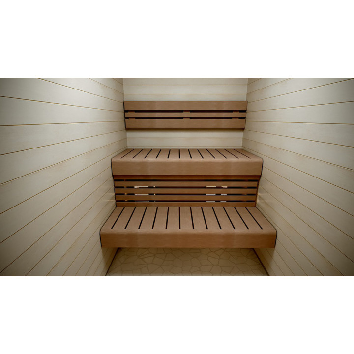Bottom element of sauna bench, thermo aspen