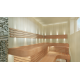 Corner module for modular sauna benches, 600x600 mm, Alder