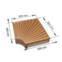 Corner module for modular sauna benches - 5 Corner module for modular sauna benches - 5