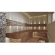 Corner module for modular sauna benches, 600x600, Heat-treated aspen