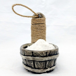 Ceramic salt container for sauna - barrel 200 ml  Ceramic salt container for sauna - barrel 200 ml