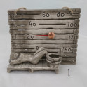 Ceramic sauna thermometer - a small barrel for scents - 1