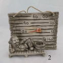 Ceramic sauna thermometer - a small barrel for scents - 2