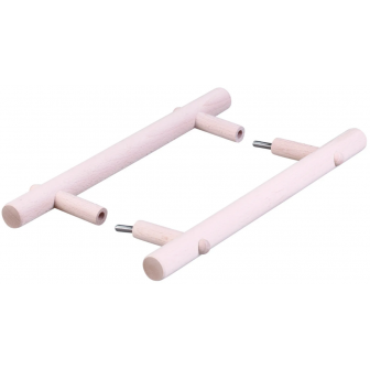 Wooden door handle set