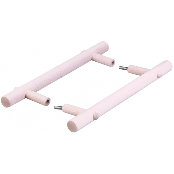 Wooden door handle set