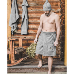 Sauna apron for male - GREY  Sauna apron for male - GREY