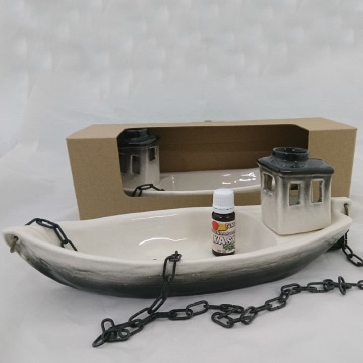 Ceramic container for scents - boat with aroma