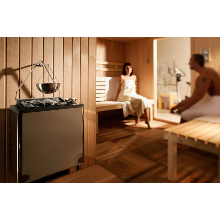 Electric sauna heater - EOS BI-O Tec, anthracite pearl effect finish